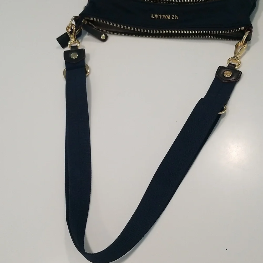 MZ Wallace Dawn Blue / Gold Hardware Downtown Crosby Hobo/Cross…